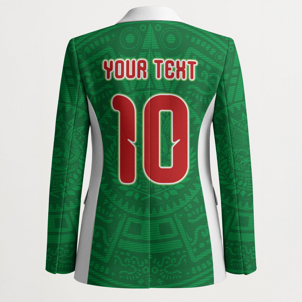 Custom Mexico Football Blazer Remixed Mexico Aztec Pattern Tribal Style