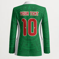 Custom Mexico Football Blazer Remixed Mexico Aztec Pattern Tribal Style