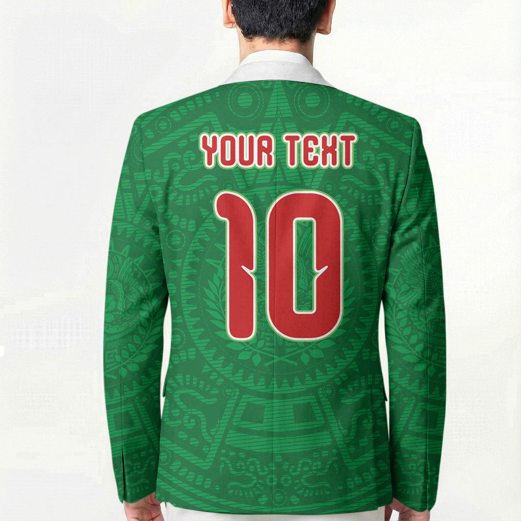 Custom Mexico Football Blazer Remixed Mexico Aztec Pattern Tribal Style