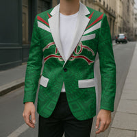 Custom Mexico Football Blazer Remixed Mexico Aztec Pattern Tribal Style