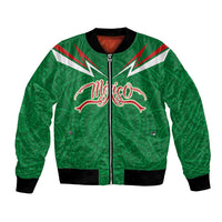 Custom Mexico Football Bomber Jacket Remixed Mexico Aztec Pattern Tribal Style