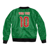 Custom Mexico Football Bomber Jacket Remixed Mexico Aztec Pattern Tribal Style