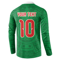 Custom Mexico Football Button Sweatshirt Remixed Mexico Aztec Pattern Tribal Style