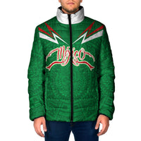 Custom Mexico Football Padded Jacket Remixed Mexico Aztec Pattern Tribal Style