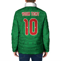 Custom Mexico Football Padded Jacket Remixed Mexico Aztec Pattern Tribal Style