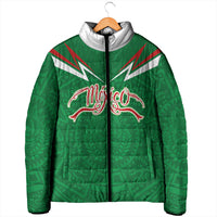 Custom Mexico Football Padded Jacket Remixed Mexico Aztec Pattern Tribal Style