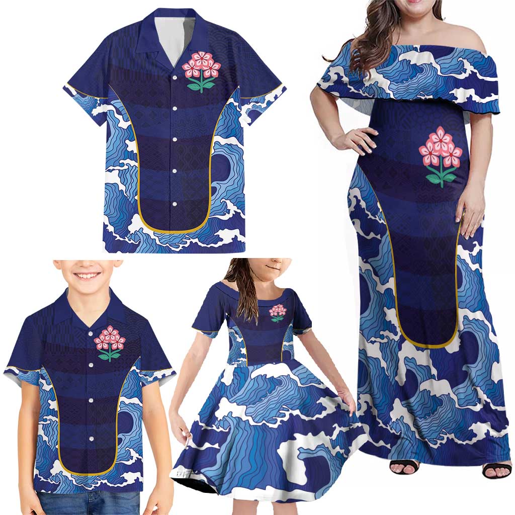 Custom Japan Pacific Rugby 2024 Family Matching Off Shoulder Maxi Dres Wonderprintshop