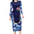 Custom Japan Pacific Rugby 2024 Long Sleeve Bodycon Dress Japanese Traditional Pattern and Sea Waves - Wonder Print Shop