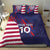 Custom United States Pacific Rugby 2024 Bedding Set The Eagle and USA Flag Style - Wonder Print Shop