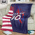 Custom United States Pacific Rugby 2024 Blanket The Eagle and USA Flag Style