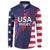 Custom United States Pacific Rugby 2024 Button Sweatshirt The Eagle and USA Flag Style - Wonder Print Shop