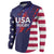 Custom United States Pacific Rugby 2024 Button Sweatshirt The Eagle and USA Flag Style - Wonder Print Shop