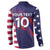 Custom United States Pacific Rugby 2024 Button Sweatshirt The Eagle and USA Flag Style - Wonder Print Shop