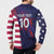 Custom United States Pacific Rugby 2024 Button Sweatshirt The Eagle and USA Flag Style - Wonder Print Shop