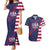 Custom United States Pacific Rugby 2024 Couples Matching Mermaid Dress and Hawaiian Shirt The Eagle and USA Flag Style - Wonder Print Shop