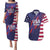 Custom United States Pacific Rugby 2024 Couples Matching Puletasi and Hawaiian Shirt The Eagle and USA Flag Style - Wonder Print Shop