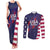 Custom United States Pacific Rugby 2024 Couples Matching Tank Maxi Dress and Long Sleeve Button Shirt The Eagle and USA Flag Style - Wonder Print Shop