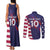 Custom United States Pacific Rugby 2024 Couples Matching Tank Maxi Dress and Long Sleeve Button Shirt The Eagle and USA Flag Style - Wonder Print Shop