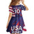 Custom United States Pacific Rugby 2024 Family Matching Long Sleeve Bodycon Dress and Hawaiian Shirt The Eagle and USA Flag Style - Wonder Print Shop