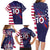 Custom United States Pacific Rugby 2024 Family Matching Long Sleeve Bodycon Dress and Hawaiian Shirt The Eagle and USA Flag Style - Wonder Print Shop