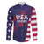 Custom United States Pacific Rugby 2024 Family Matching Long Sleeve Bodycon Dress and Hawaiian Shirt The Eagle and USA Flag Style - Wonder Print Shop