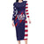 Custom United States Pacific Rugby 2024 Family Matching Long Sleeve Bodycon Dress and Hawaiian Shirt The Eagle and USA Flag Style - Wonder Print Shop