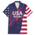 Custom United States Pacific Rugby 2024 Family Matching Mermaid Dress and Hawaiian Shirt The Eagle and USA Flag Style - Wonder Print Shop