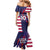 Custom United States Pacific Rugby 2024 Family Matching Mermaid Dress and Hawaiian Shirt The Eagle and USA Flag Style - Wonder Print Shop