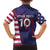 Custom United States Pacific Rugby 2024 Family Matching Off The Shoulder Long Sleeve Dress and Hawaiian Shirt The Eagle and USA Flag Style - Wonder Print Shop