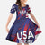 Custom United States Pacific Rugby 2024 Family Matching Off The Shoulder Long Sleeve Dress and Hawaiian Shirt The Eagle and USA Flag Style - Wonder Print Shop