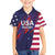 Custom United States Pacific Rugby 2024 Family Matching Off The Shoulder Long Sleeve Dress and Hawaiian Shirt The Eagle and USA Flag Style - Wonder Print Shop