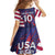 Custom United States Pacific Rugby 2024 Family Matching Off Shoulder Maxi Dress and Hawaiian Shirt The Eagle and USA Flag Style - Wonder Print Shop