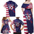 Custom United States Pacific Rugby 2024 Family Matching Off Shoulder Maxi Dress and Hawaiian Shirt The Eagle and USA Flag Style - Wonder Print Shop