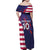 Custom United States Pacific Rugby 2024 Family Matching Off Shoulder Maxi Dress and Hawaiian Shirt The Eagle and USA Flag Style - Wonder Print Shop