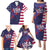 Custom United States Pacific Rugby 2024 Family Matching Puletasi and Hawaiian Shirt The Eagle and USA Flag Style - Wonder Print Shop