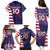 Custom United States Pacific Rugby 2024 Family Matching Puletasi and Hawaiian Shirt The Eagle and USA Flag Style - Wonder Print Shop