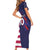 Custom United States Pacific Rugby 2024 Family Matching Short Sleeve Bodycon Dress and Hawaiian Shirt The Eagle and USA Flag Style - Wonder Print Shop