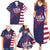 Custom United States Pacific Rugby 2024 Family Matching Summer Maxi Dress and Hawaiian Shirt The Eagle and USA Flag Style - Wonder Print Shop