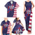 Custom United States Pacific Rugby 2024 Family Matching Tank Maxi Dress and Hawaiian Shirt The Eagle and USA Flag Style - Wonder Print Shop