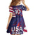 Custom United States Pacific Rugby 2024 Kid Short Sleeve Dress The Eagle and USA Flag Style - Wonder Print Shop