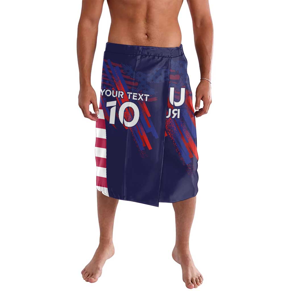 Custom United States Pacific Rugby 2024 Lavalava The Eagle and USA Flag Style - Wonder Print Shop