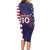 Custom United States Pacific Rugby 2024 Long Sleeve Bodycon Dress The Eagle and USA Flag Style - Wonder Print Shop