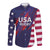 Custom United States Pacific Rugby 2024 Long Sleeve Button Shirt The Eagle and USA Flag Style - Wonder Print Shop