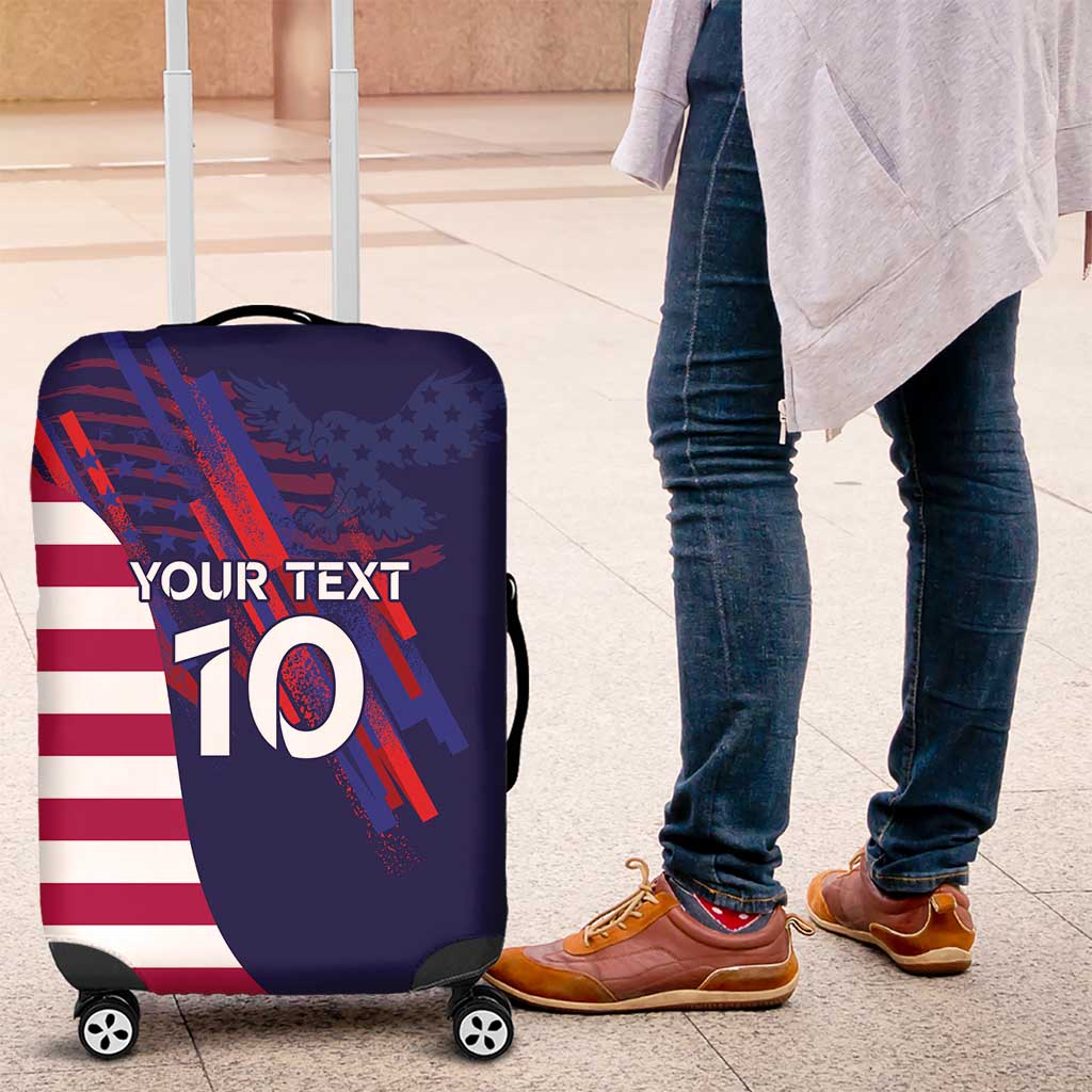 Custom United States Pacific Rugby 2024 Luggage Cover The Eagle and USA Flag Style - Wonder Print Shop