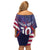 Custom United States Pacific Rugby 2024 Off Shoulder Short Dress The Eagle and USA Flag Style - Wonder Print Shop