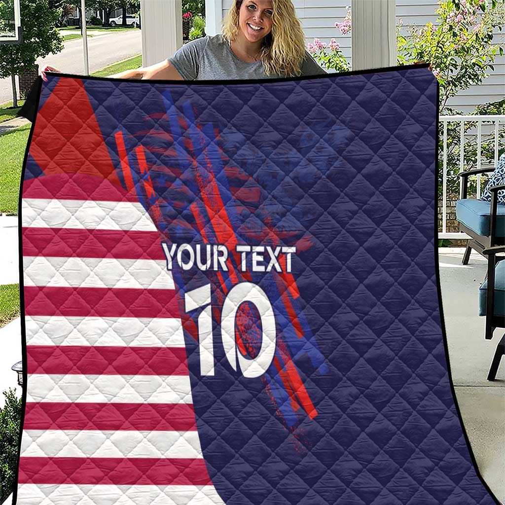 Custom United States Pacific Rugby 2024 Quilt The Eagle and USA Flag Style