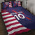 Custom United States Pacific Rugby 2024 Quilt Bed Set The Eagle and USA Flag Style - Wonder Print Shop