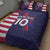 Custom United States Pacific Rugby 2024 Quilt Bed Set The Eagle and USA Flag Style - Wonder Print Shop