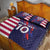 Custom United States Pacific Rugby 2024 Quilt Bed Set The Eagle and USA Flag Style - Wonder Print Shop