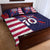 Custom United States Pacific Rugby 2024 Quilt Bed Set The Eagle and USA Flag Style - Wonder Print Shop